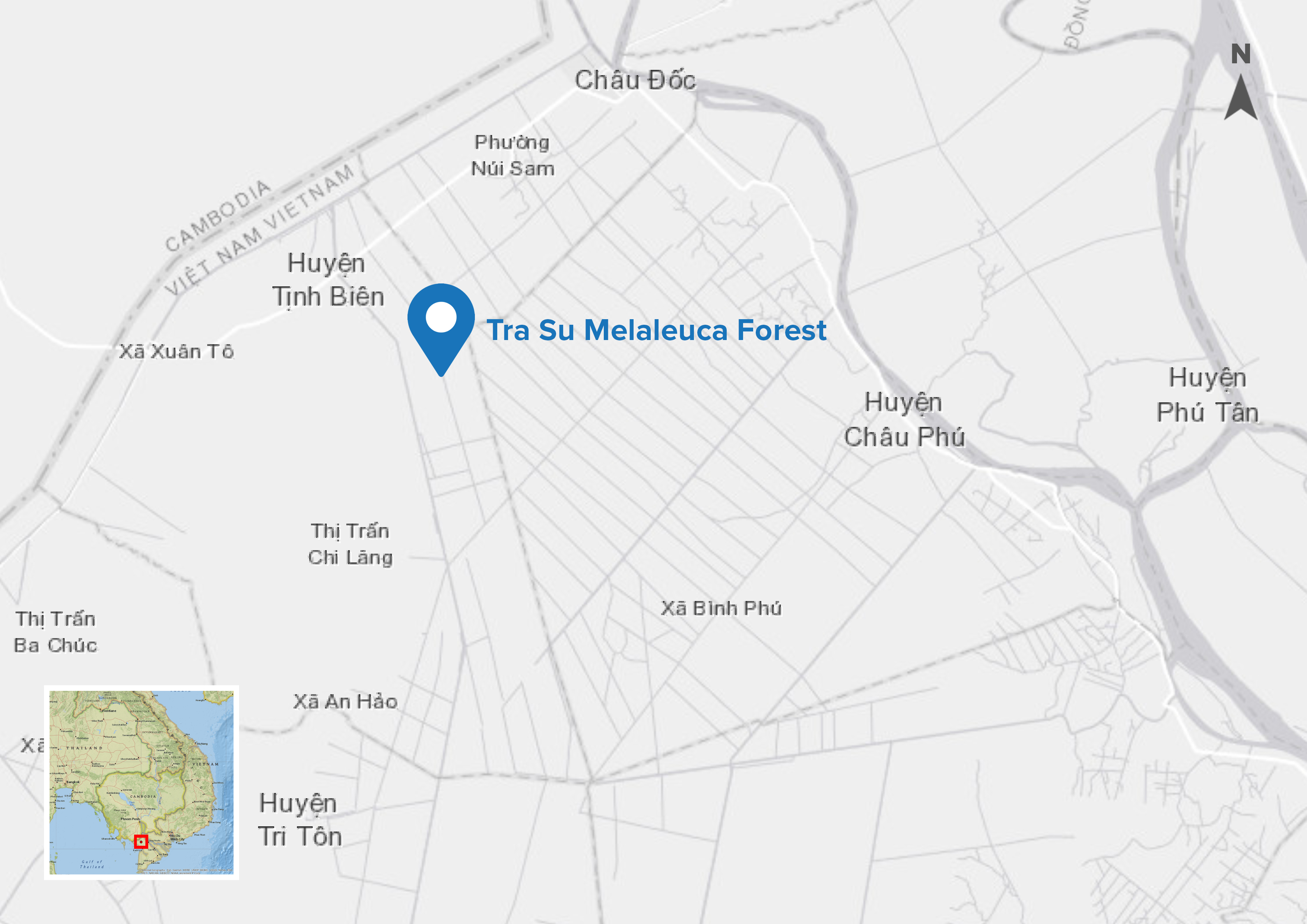 The location of Tra Su Melaleuca Forest. Photo credit: Dede Sulaeman/WRI/PFP